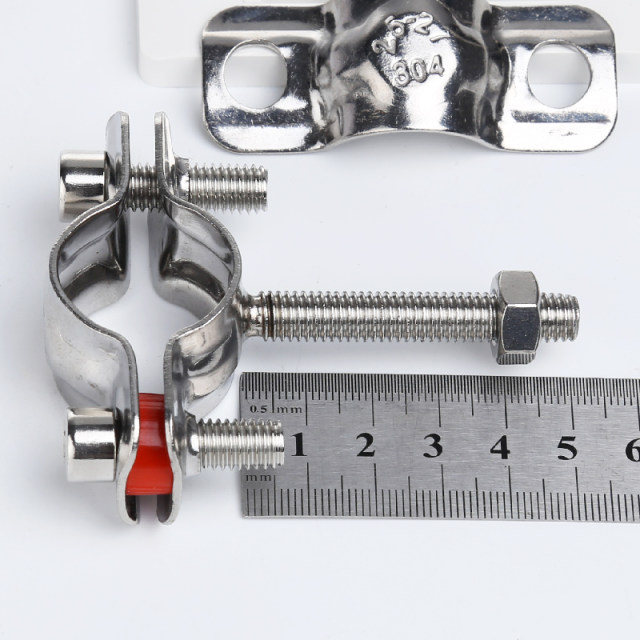 Stainless steel pipe bracket 4 points 6 points Water pipe bracket Gas pipe fixing frame pipe clamp height adjustable