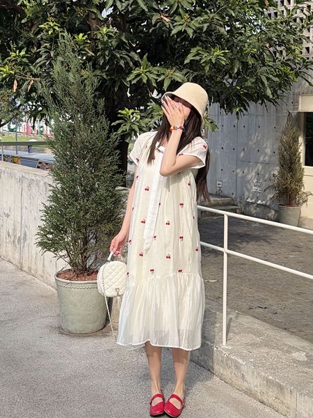 孕期洋气孕妇装夏季新款显瘦法式穿搭外穿长裙舒适孕期漂亮连衣裙 — 3