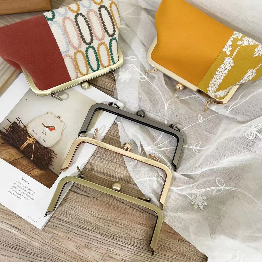 SEND DRAWINGS HANDMADE DIY18CM SQUARE NON-HOLE SCREWING MOUTH GOLD PACKAGE ACCESSORIES MONK HEAD DIAGONAL ACROSS HAND MOUTH GOLD