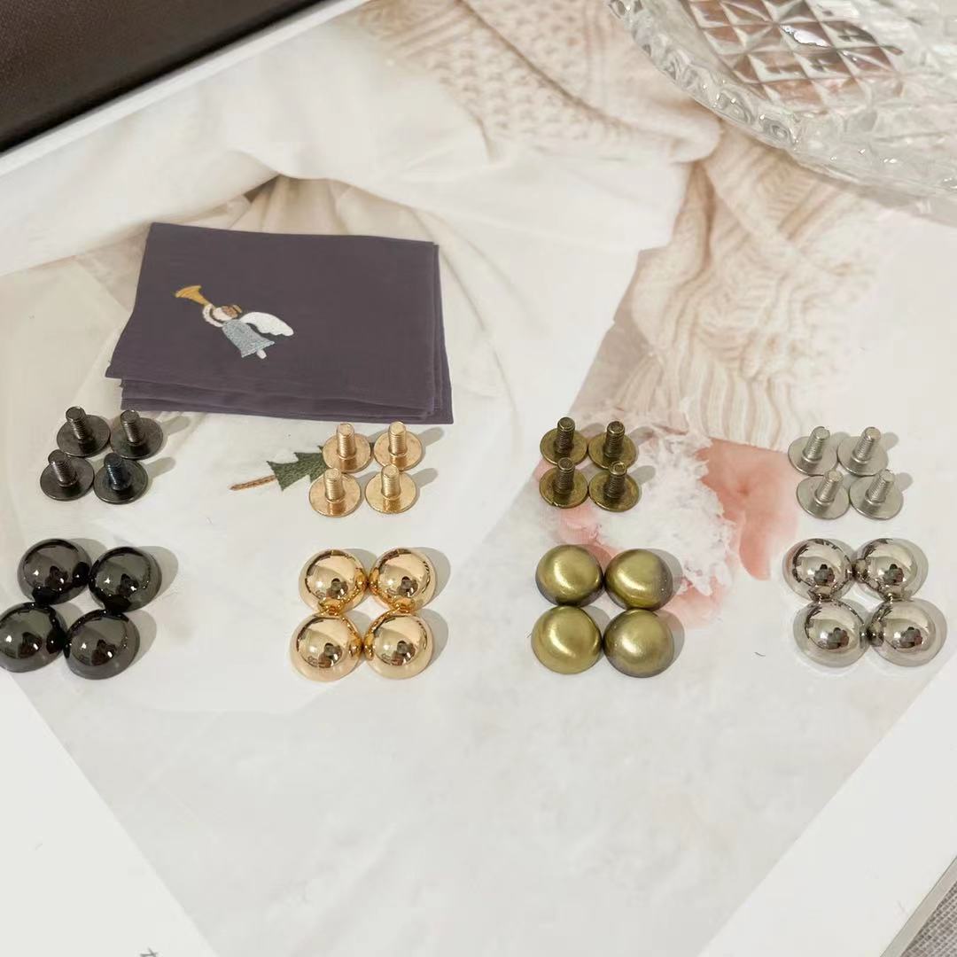 SCREW RIVET BAG ACCESSORY BAG FIXING SCREWS SOLID MUSHROOM NAILS LOVE HEART TYPE ROUND SCREWS WILLOW NAILS RIVETS