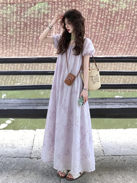 孕妇裙夏外穿2026新款法式宽松遮肚不显怀雪纺长裙夏季孕妇连衣裙