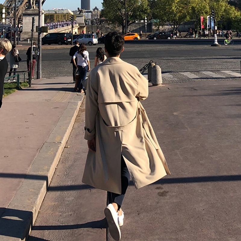 KENSINGTON TRENCH COAT MENS MID-LENGTH BALMACAN GODFATHER COAT AUTUMN AND WINTER THICKENING MA JIAQI THE SAME CIVILIAN COAT