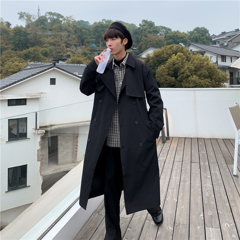 KHAKI JAPANESE CITYBOY TRENCH COAT MENS MIDI LENGTH AMERICAN M51 COAT AUTUMN TIDE MENS JACKET 2022 NEW