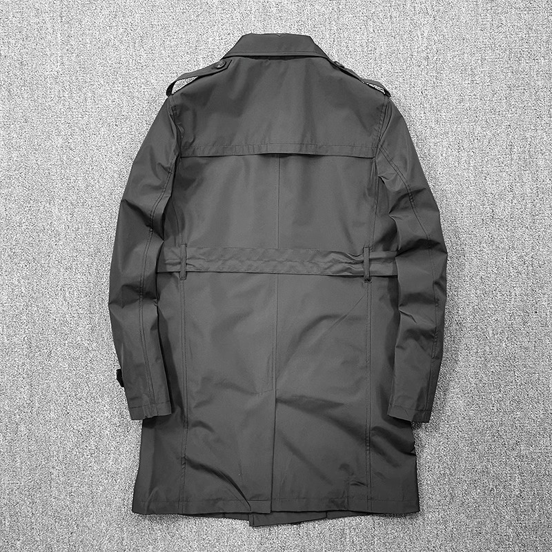 SUZHOU STYLE KHAKI DOUBLE-BREASTED TRENCH COAT MENS SPRING AND AUTUMN WINTER 2024 NEW GERMAN ARMY WINTER COAT MID-LENGTH