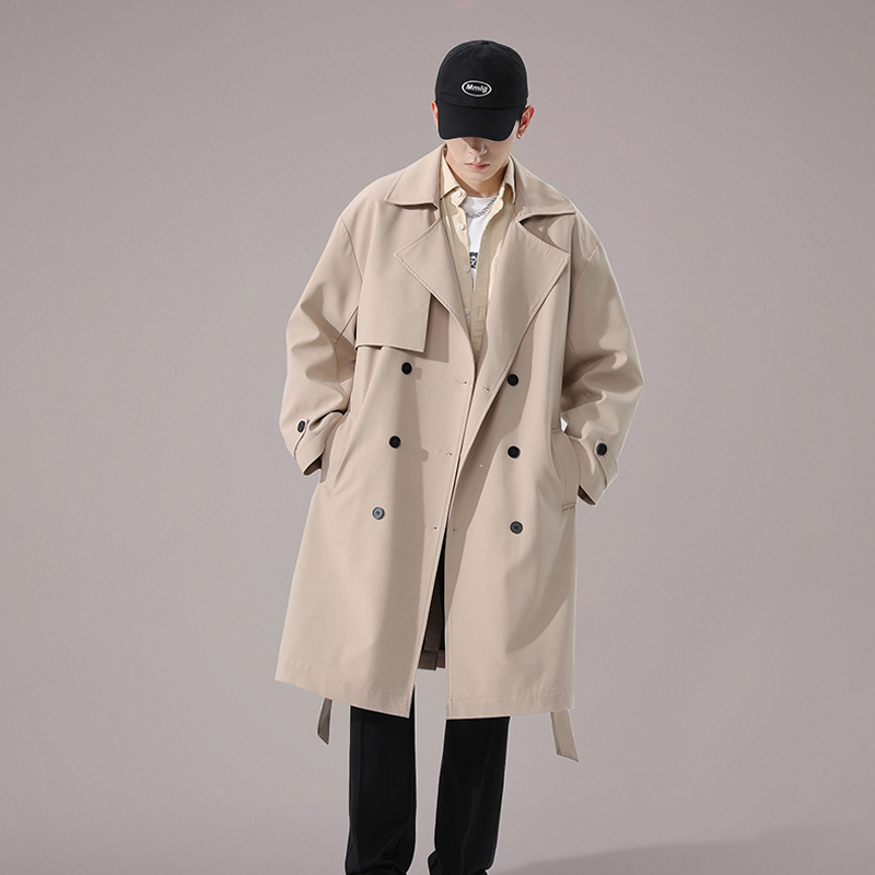 TRENCH COAT JACKET MENS SPRING AND AUTUMN SEVEN DEADLY SINS CLOAK CLOAK CIVILIAN COAT HIGH-CLASS SENSE HANDSOME