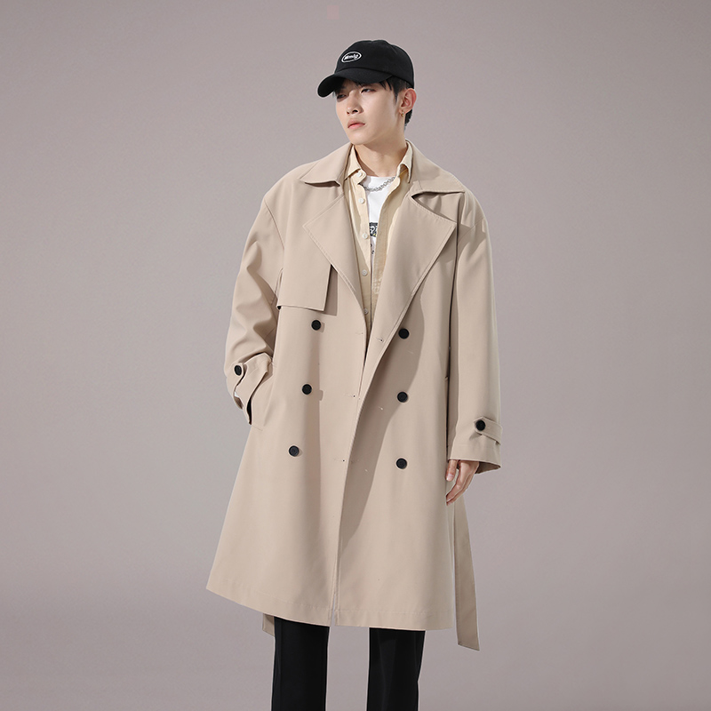 TRENCH COAT JACKET MENS SPRING AND AUTUMN SEVEN DEADLY SINS CLOAK CLOAK CIVILIAN COAT HIGH-CLASS SENSE HANDSOME