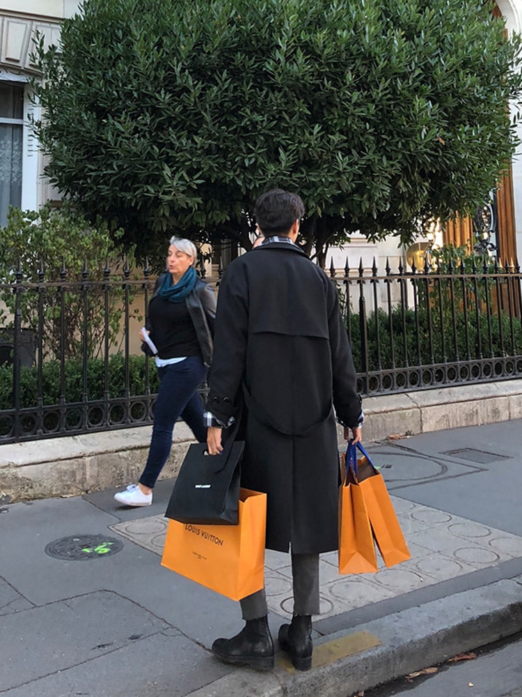 TRENCH BLACK WINDBREAKER JACKET MENS SPRING AND AUTUMN CLOAK CLOAK 2021 NEW MID-LENGTH ARMY OFFICER COAT HANDSOME