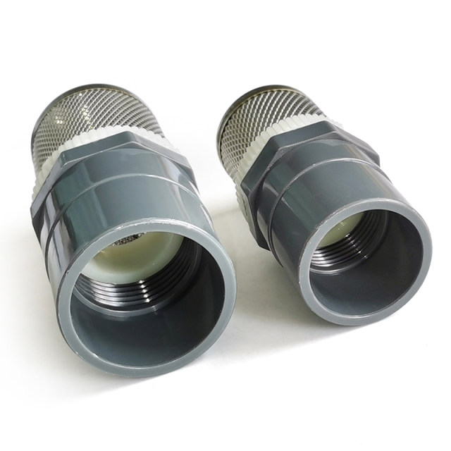 PVC gray 25 32 40 63 75 90 adhesive water pipe filter 6 minute 3 inch water pump bottom filter mesh cover