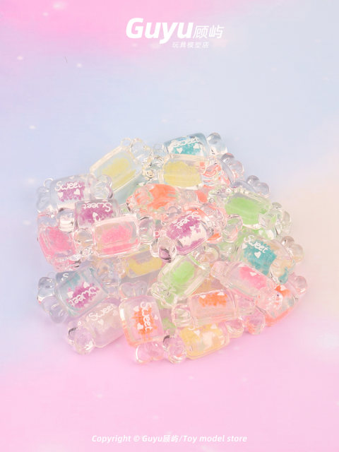 Simulation mini transparent luminous candy model toy DIY cream glue handmade props acrylic accessories accessories