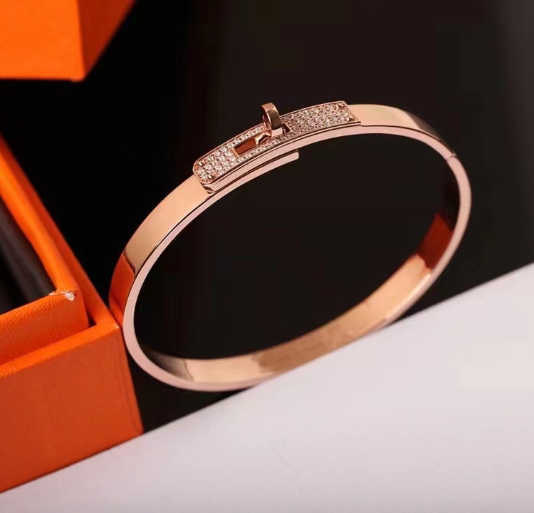 KELLY BRACELET WOMENS 18K GOLD ROSE GOLD KOREAN VERSION LIGHT LUXURY INS NICHE EXQUISITE ROTARY CLASP PREMIUM SENSE H BRACELET