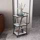 Nordic golden trolley simple household iron dining edge table light luxury mobile coffee table dining car storage rack corner table
