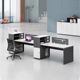 Office furniture finance 46 work station staff office desk chair combination double single table computer desk screen card holder