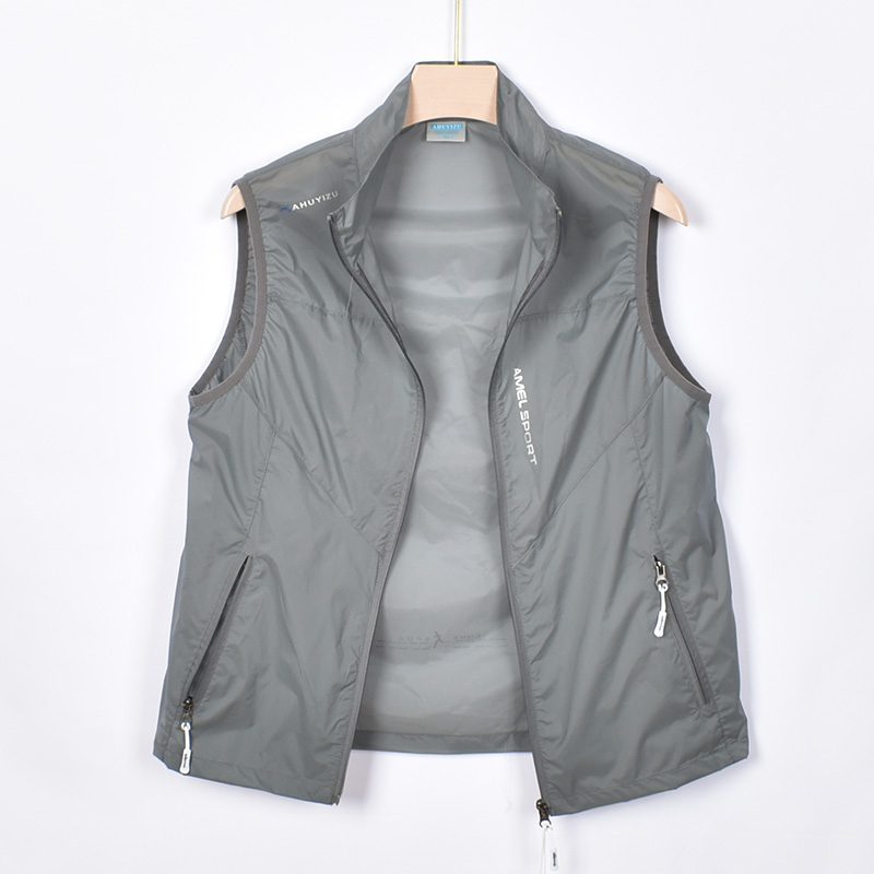 SUMMER MENS VEST ULTRA THIN NYLON QUICK-DRYING SUNSCREEN HORSE CLIP SLEEVE MENS OUTDOOR VEST FISHING TRAVEL VEST