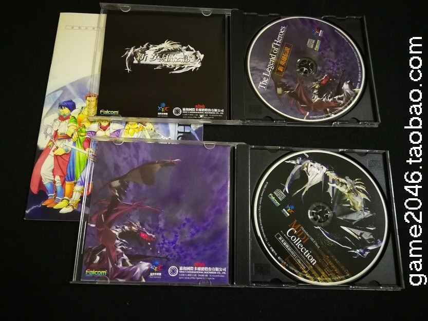 THE LEGEND OF HEROES 1: DESCENDANTS OF THE DRAGON[음악 CD 포함]. 외부 상자가 없는 컴퓨터 게임 CD