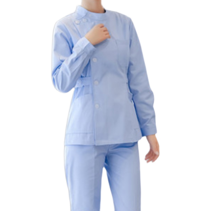 NURSE UNIFORM LONG SLEEVE WOMENS SUMMER SHORT SLEEVE SPLIT SET ROUND NECK SHORT DENTAL DENTAL THIN TWO-PIECE WORKWEAR