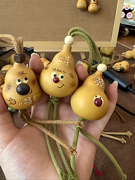 葫芦挂件手工雕刻葫芦挂件车挂葫芦可爱包挂钥匙扣葫芦挂件