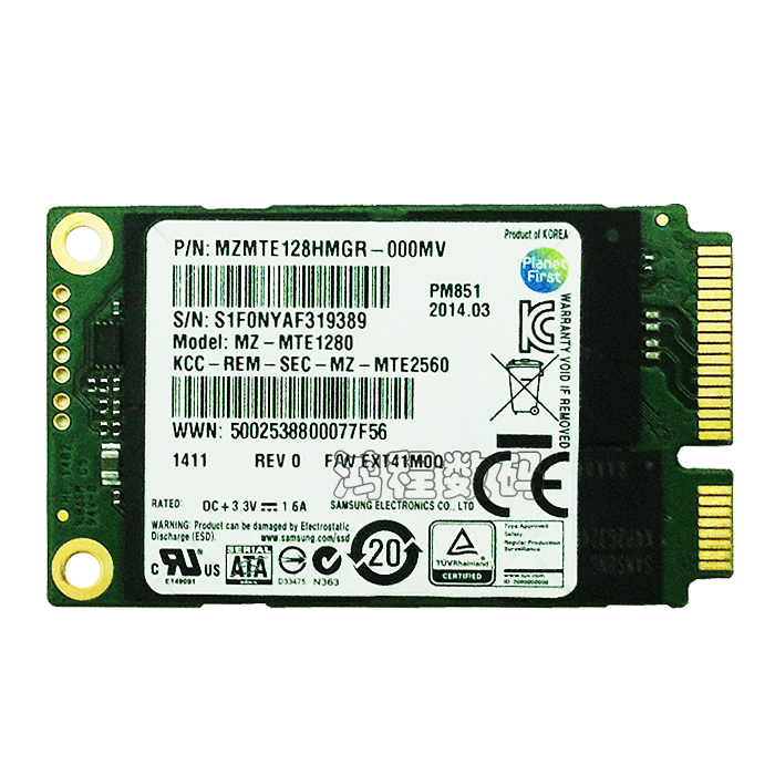 삼성 256G 솔리드 스테이트 드라이브 MSATA3 SSD PM851 SSD 미니 솔리드 스테이트 노트북 하드 드라이브