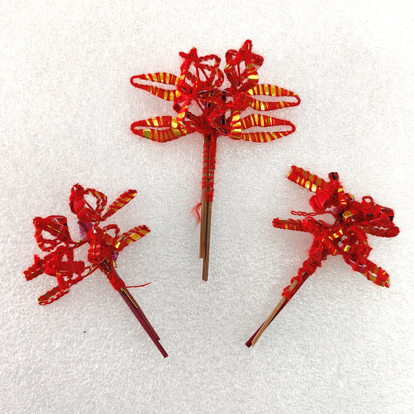 闽南春花手缠花结婚嫁娶庆典庙庆祭奠活动民俗用品手工缠花头花