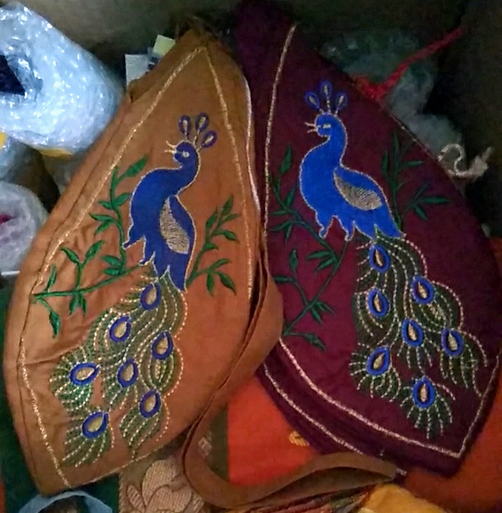 JAPA 가방 MADE IN INDIA [공작무늬 진한 보라색]