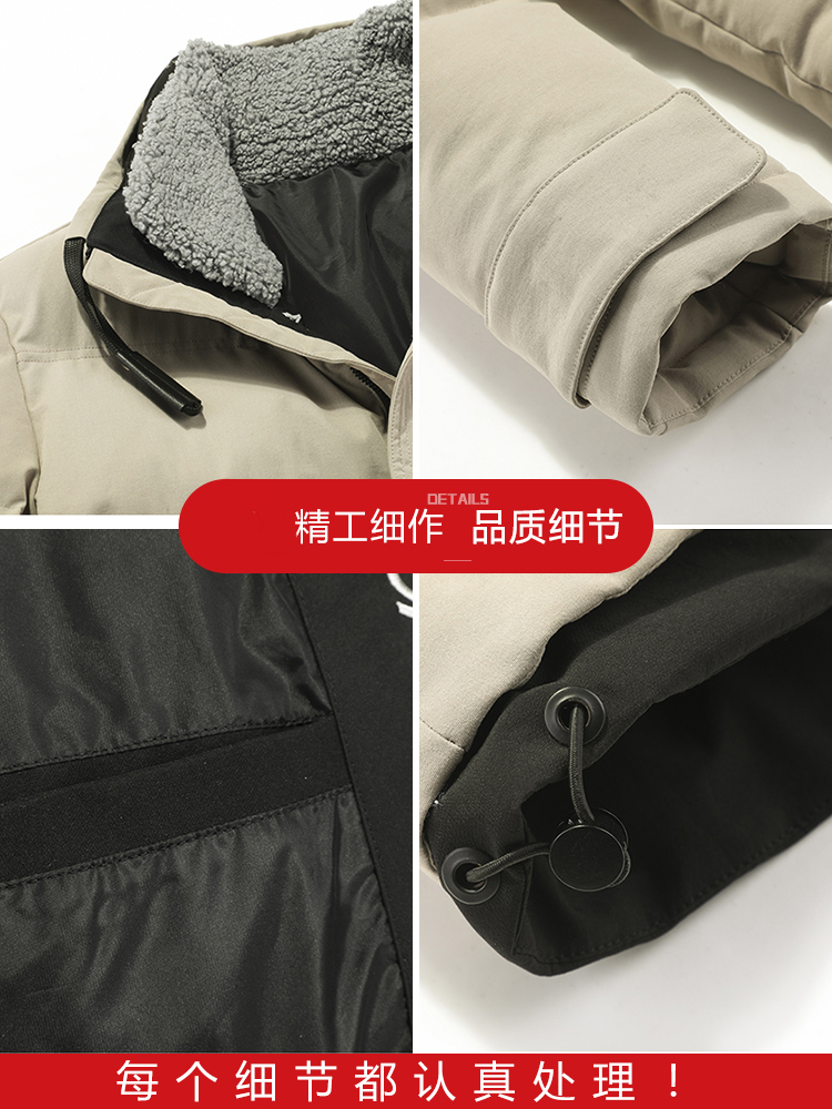 SPECIAL MENS FUR COLLAR DOWN PADDED JACKET WINTER 2024 NEW STAND COLLAR COTTON JACKET KOREAN VERSION SLIM TREND THICKENED
