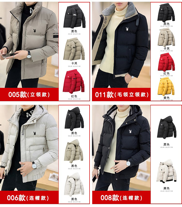 SPECIAL MENS FUR COLLAR DOWN PADDED JACKET WINTER 2024 NEW STAND COLLAR COTTON JACKET KOREAN VERSION SLIM TREND THICKENED