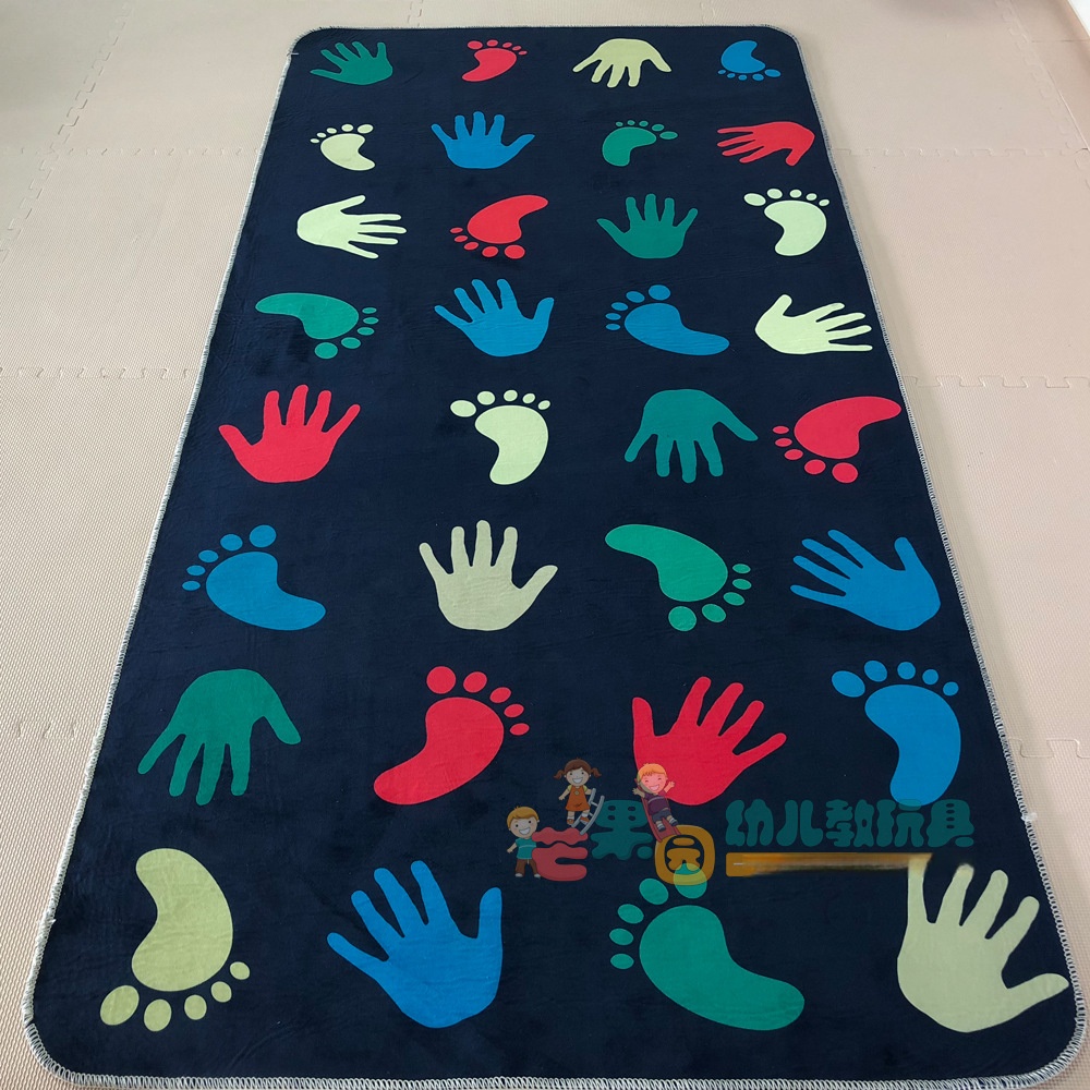 Equipo de entrenamiento sensorial, dispositivo de paso, almohadilla de huellas de manos y pies para niños y juguete de enseñanza de movimiento de salto con juegos caseros