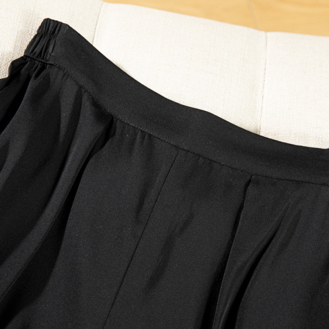 Light luxury high-end mulberry silk straight-leg pants silk elastic double chew pocket trousers comfortable suit casual pants