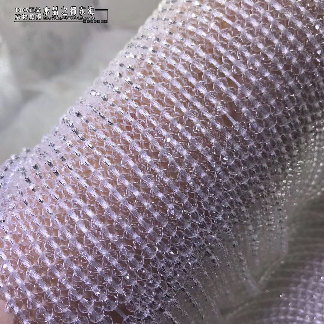 3X4MM 화이트 크리스탈 다이아몬드면 처리 된 디스크 비즈 루즈 비즈 하드 폴리 쉬드 컷 코너 플랫 비즈 크리스탈 반제품 비즈