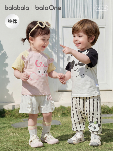 巴拉巴拉童装宝宝上衣婴儿短袖t恤男童女童2026新款儿童夏装萌趣