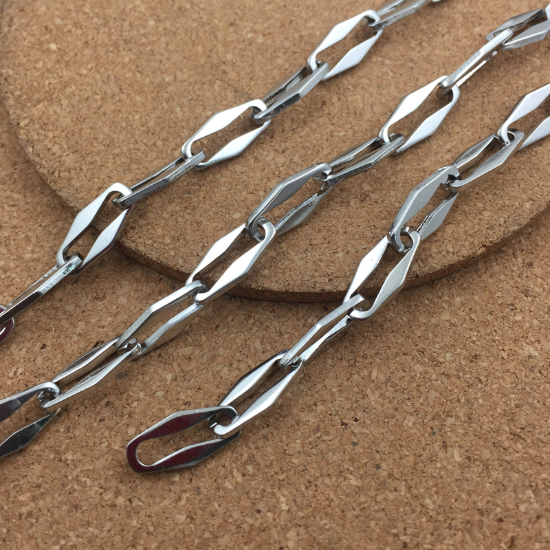STAINLESS STEEL DIAMOND CHAIN FACETED THICK CHAIN BRACELET NECKLACE TAIL CHAIN EXTENSION CHAIN CLOTHING DIY HANDMADE METAL JEWELRY