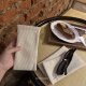 Advanced anti-wear series! Japanese burnt brown corduroy dustproof glasses storage portable sunglasses shrapnel pocket