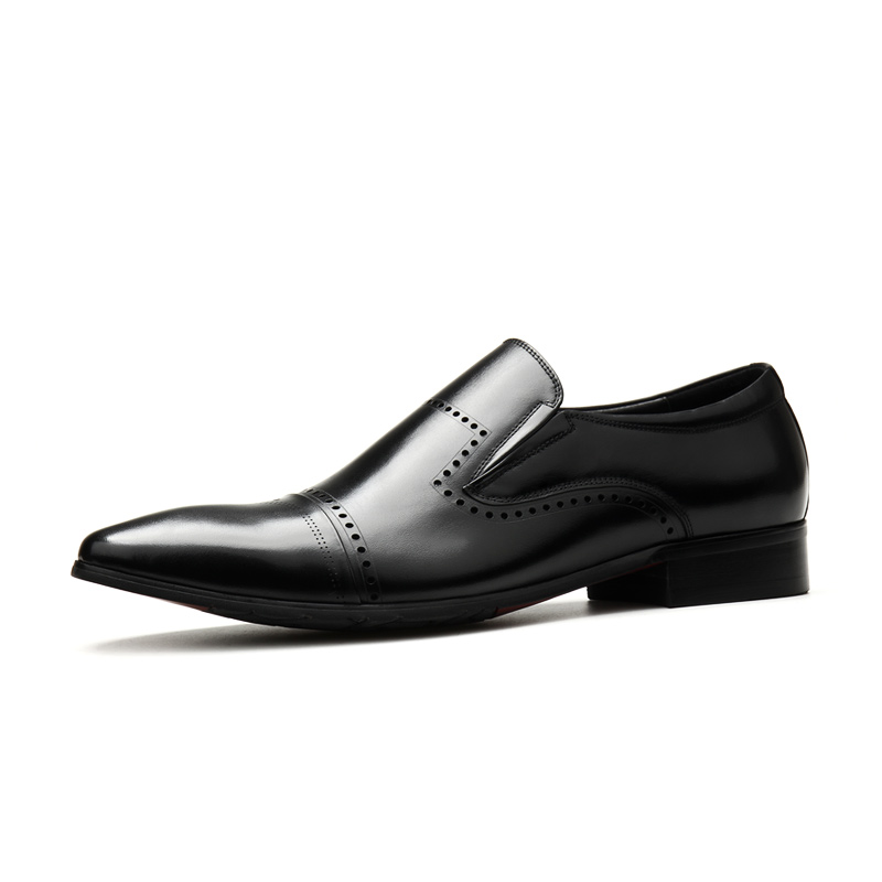 BROWN COLOR FASHION MENS SHOES 2021 NEW BUSINESS FORMAL WEAR CASUAL SIMPLE MENS CARVED LEATHER SHOES POINTED TOE OFFICE SHOES
