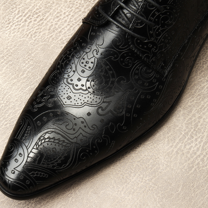 SUMMER NEW EUROPEAN VERSION OF MENS SHOES CARVED HAND-PAINTED LEATHER SHOES MENS POINTED TOE FORMAL WEAR BUSINESS BRITISH FASHION SHOES LACE-UP WEDDING SHOES