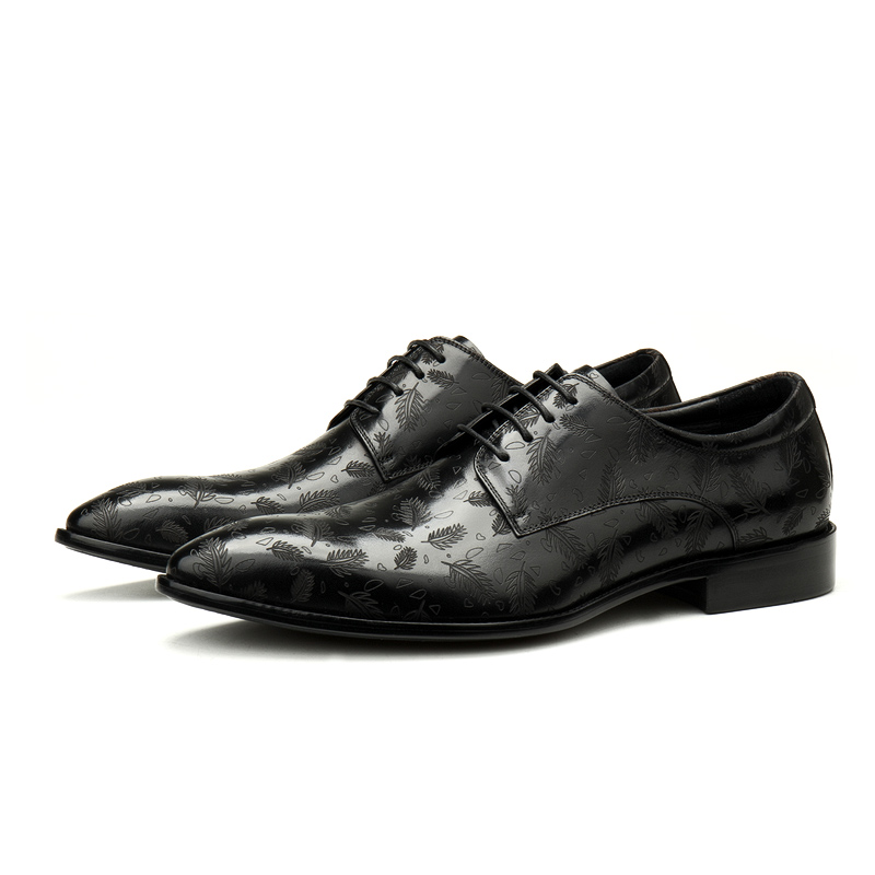 HAND PAINTED LEAF PATTERN TREND MENS LEATHER SHOES HANDMADE BUSINESS DRESS OXFORD SHOES SUMMER LEATHER ENGLISH GROOM WEDDING SHOES
