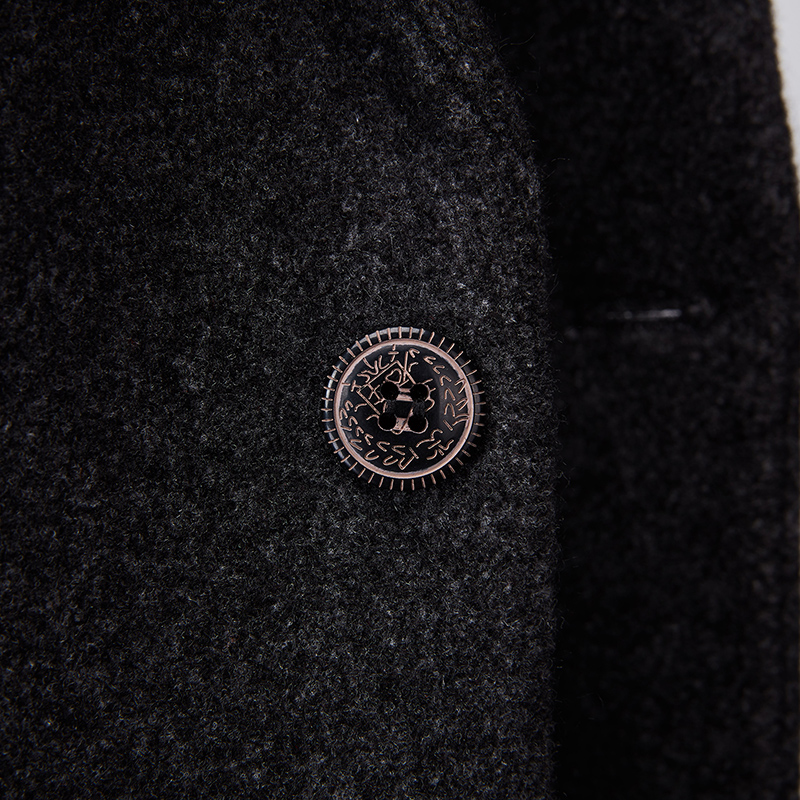 MENS BUSINESS CASUAL SOLID COLOR WOOLEN SUIT SET DRESS XZ103-96006 THREE-PIECE SET--P310
