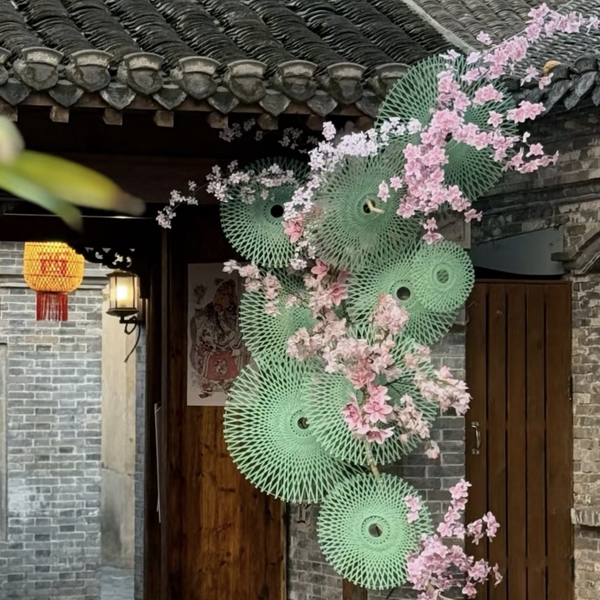 手工竹编墙壁画圆型装饰竹编工艺品编织装饰壁饰花艺婚礼客厅挂画