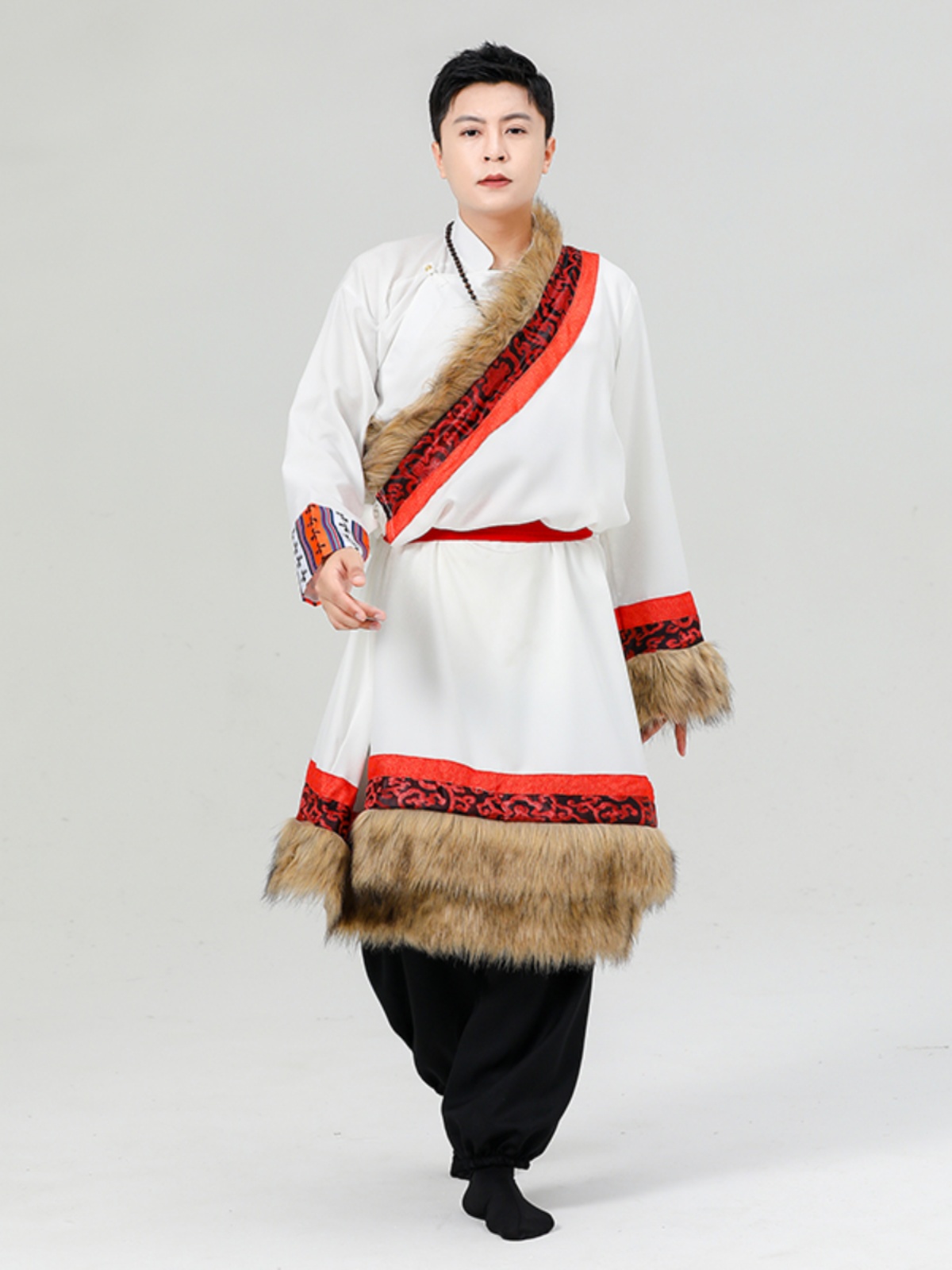 XIN KEYUES NEW TIBETAN DANCE COSTUMES MALE KANGBA TIBETAN ROBES POT VILLAGE PERFORMANCE COSTUMES TIBETAN TRAVEL PHOTOGRAPHY ETHNIC MINORITY STAGE