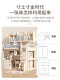 Cherry wood elevated bed sheets upper floor empty desk wardrobe children's upper and lower beds full solid wood high and low bed bunk bed
