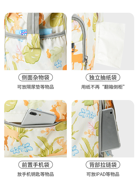 JQ婧麒妈咪包母婴外出轻便高颜值大容量母婴包多功能新款双肩背包 — 2