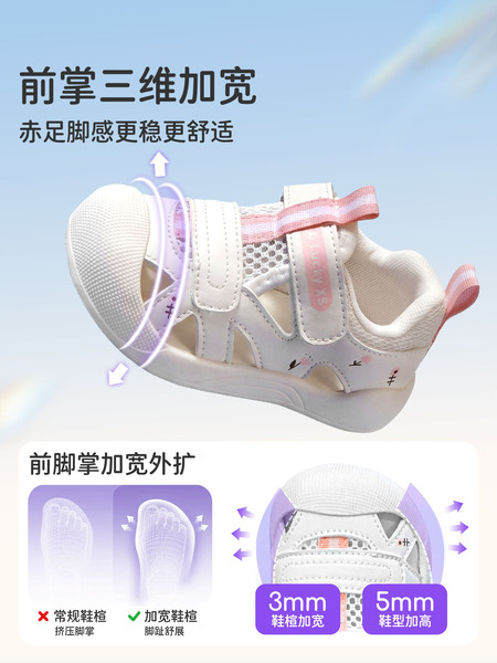 JQ婧麒宝宝凉鞋夏季新款男女童防滑软底婴儿鞋镂空网面透气机能鞋 — 4