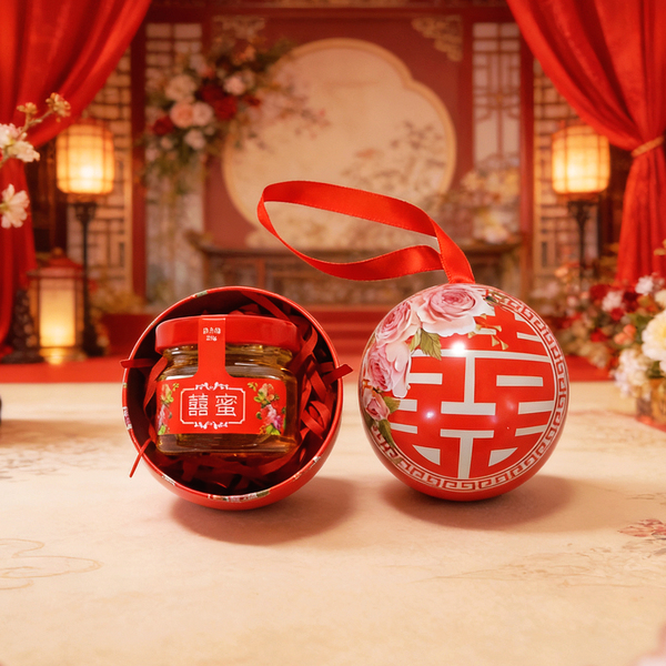 喜蜜伴手礼送伴娘蜂蜜礼盒百日宴礼品小罐喜蜜高端中国风结婚回礼