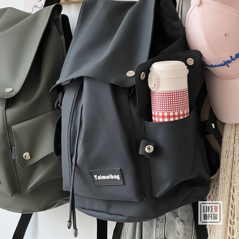 原创设计潮酷电脑背包男女学生书包森系帆布大容量旅行校园双肩包