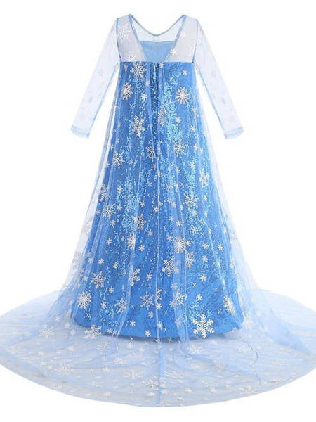 艾莎公主裙女童夏季万圣节爱莎连衣裙子冰雪奇缘衣服elsa艾沙礼服 — 4
