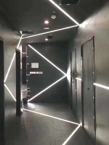 线形灯led嵌入式双眼皮吊顶智能三色灯带铝槽线性灯预埋线型灯槽