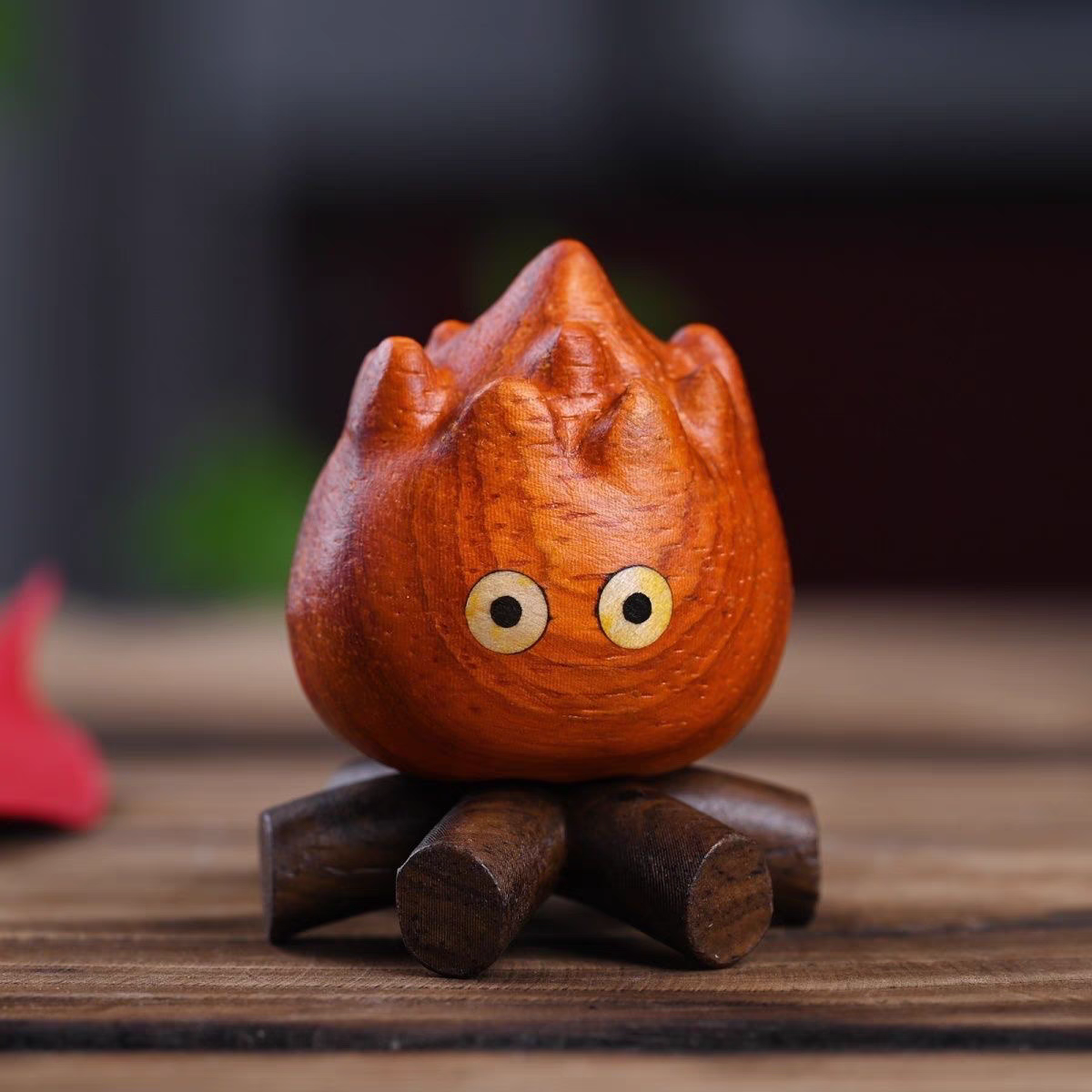 Маленький крупье из цельного дерева Casifa flame резьба по цельному дереву милый дизайн открытки магнит креативное деревянное украшение для дома Изображение 1