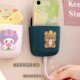 Cute cartoon remote control storage box TV air conditioner wall-mounted bedside mobile phone storage rack without punching storage rack