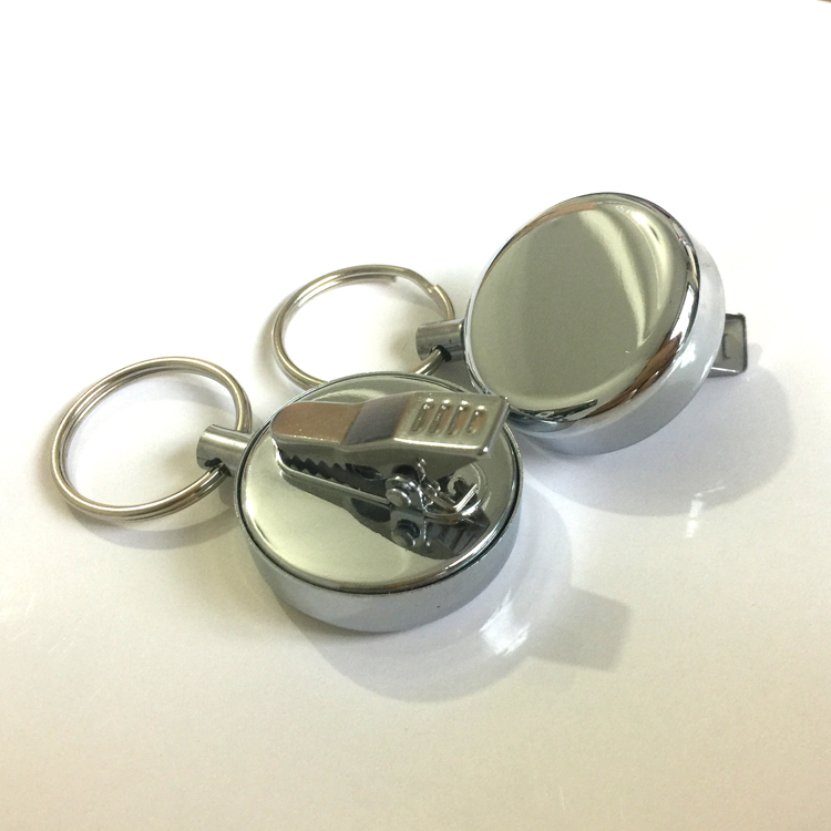 3CM 올메탈[곡선 표면] 악어 클립 와이어 로프 나일론 로프 풀러 키 체인 텔레스코픽 버클