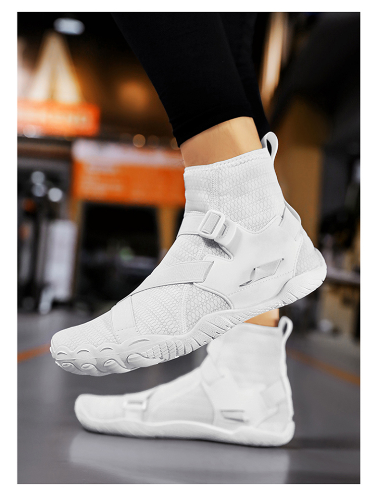 高腰袜子室内健身鞋宽楦赤足综合训练鞋深蹲硬拉鞋男动感单车鞋男