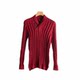 Niu Niu's autumn and winter style men's green fruit collar twist high elastic long sleeve simple and comfortable pullover sweater 6611