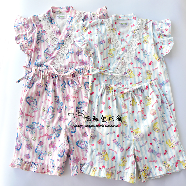 : EIKO CAT COTTON JINPING SET 120-130 GIRLS SUMMER SHORTS HOME WEAR SWEAT CLOTHES PRINCESS UNICORN